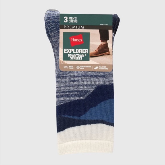 Cushion Crew Socks 3pk - Navy Blue
6-12 EXPLORER - Picture 3 of 5